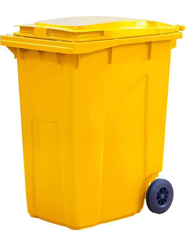 Мусорный контейнер 360л.  жёлтый