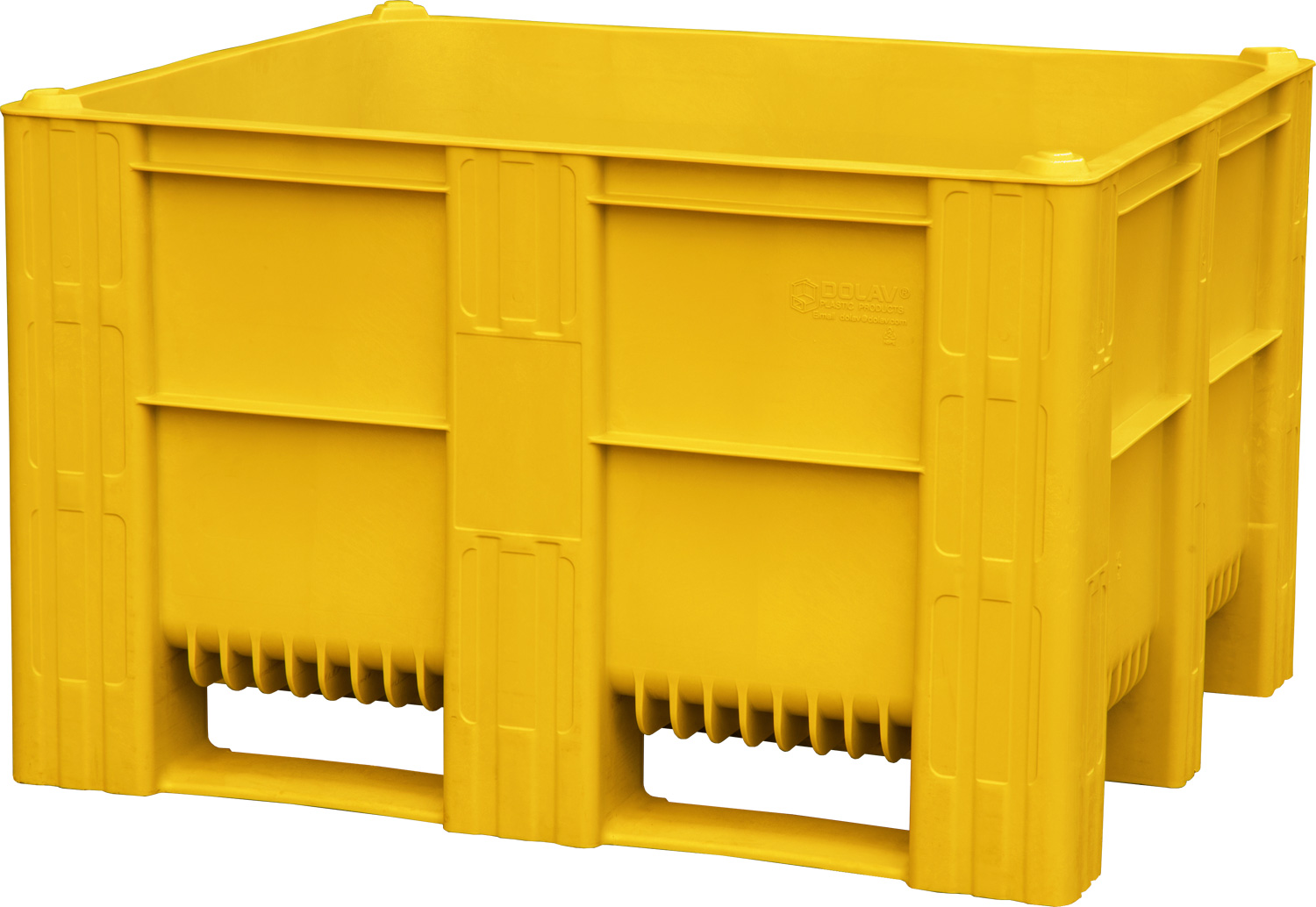 BoxPallet 1200х1000х740 мм сплошной желтый