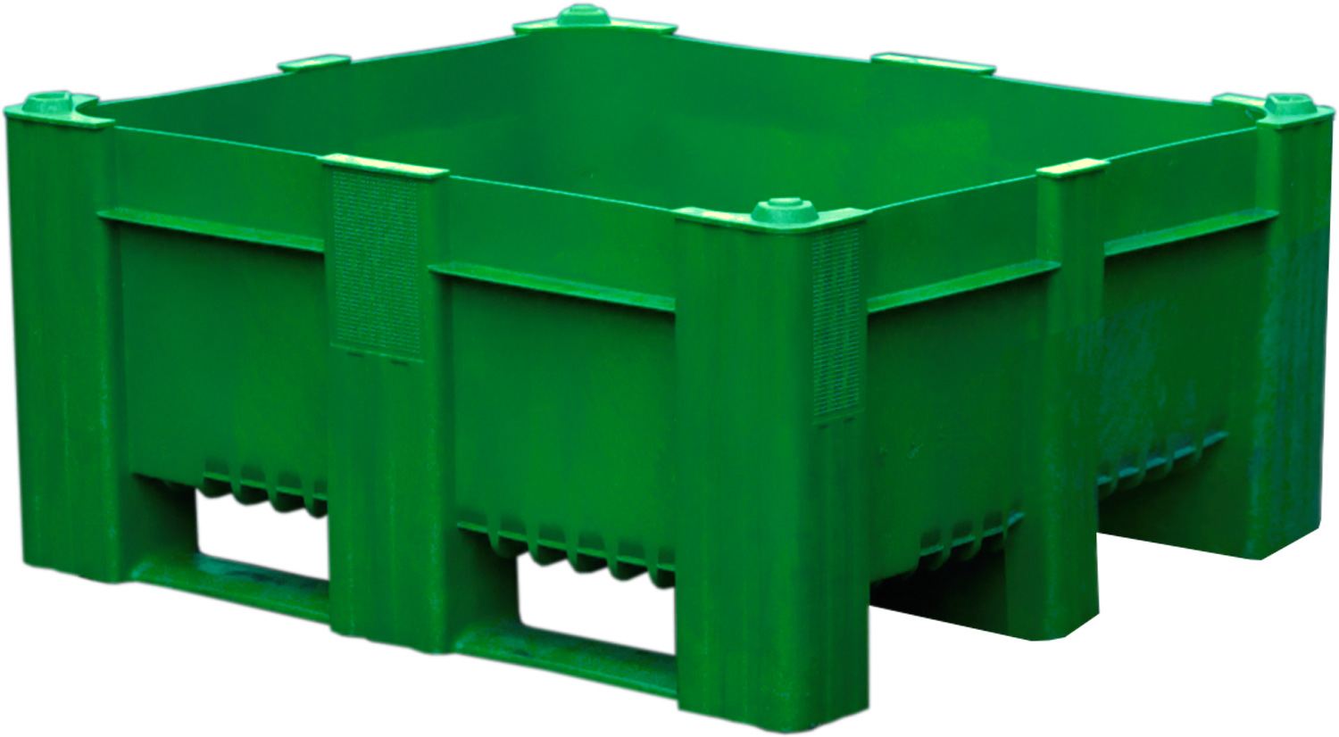BoxPallet 1200х1000х540 мм сплошной зеленый