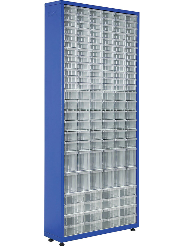 Шкаф со сплошными ящиками 780×230×1810 мм, объем  л., арт.: TMD3-K, синий, код: 20157