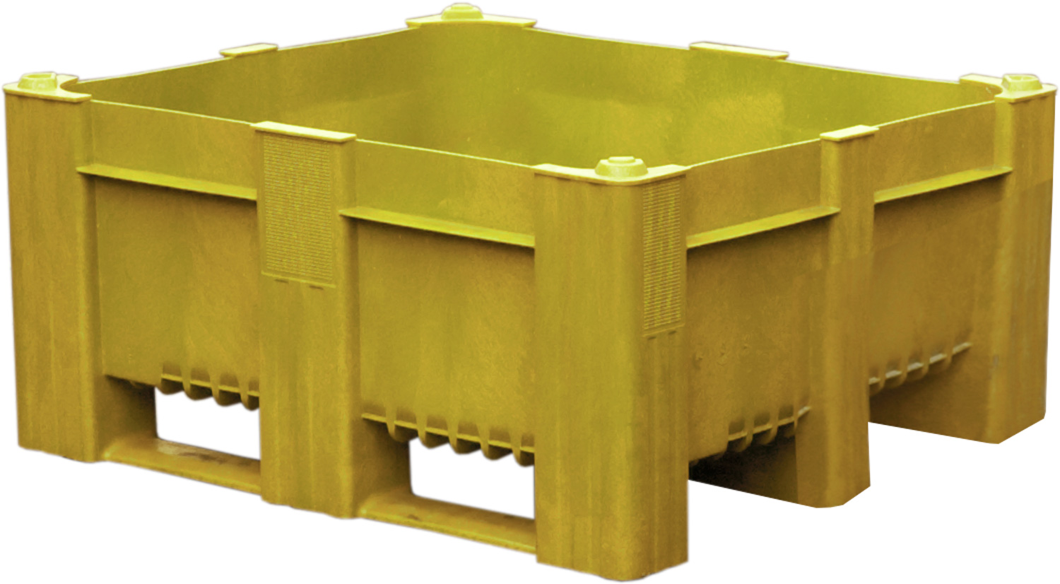 BoxPallet 1200х1000х540 мм сплошной желтый