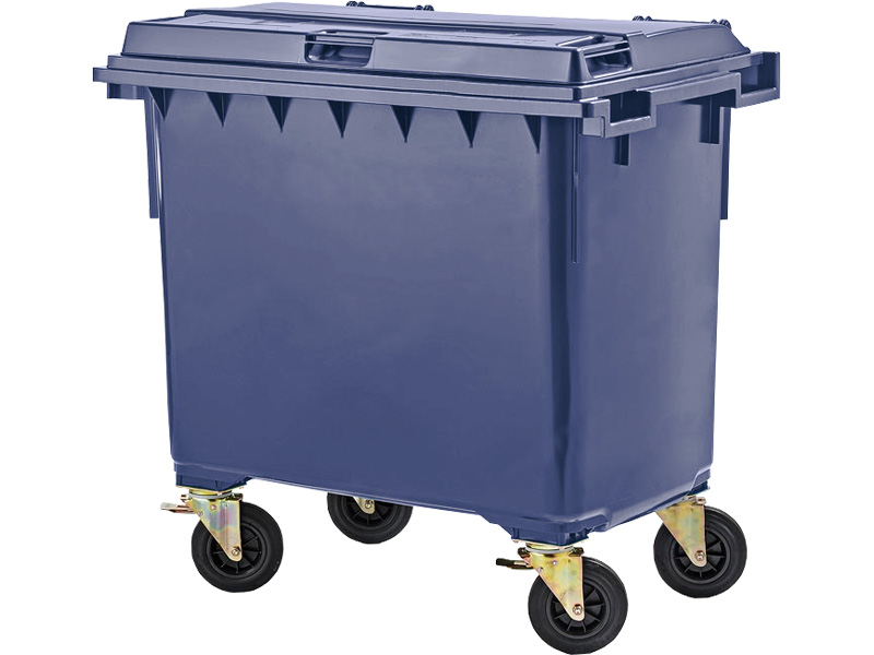 Мусорный контейнер на колёсах (770 л) синий