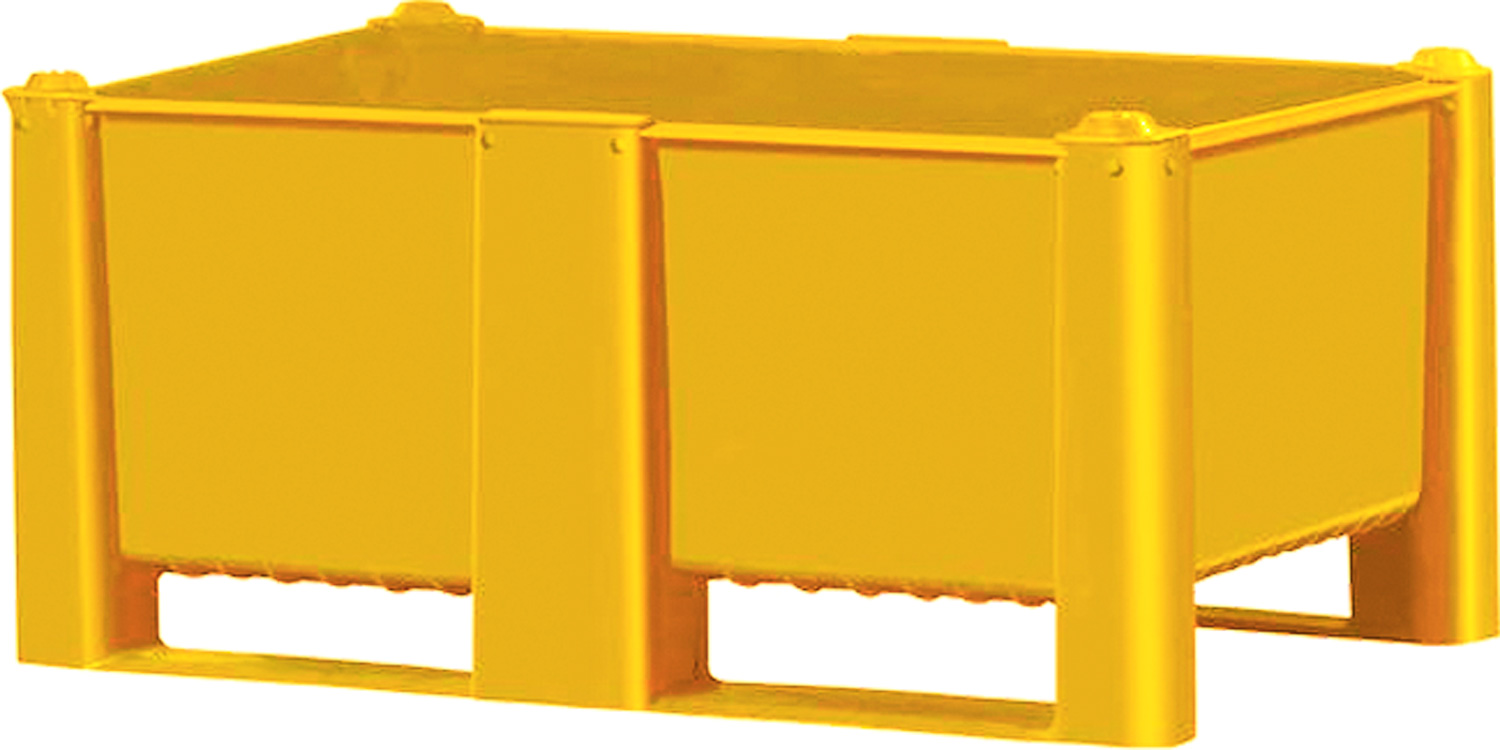 BoxPallet 1200х800х540 мм сплошной желтый