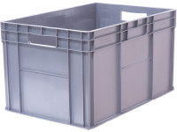 Ящик 600х400х340 стенки сплошные, дно гладкое, 2 открытые ручки, код: 32477