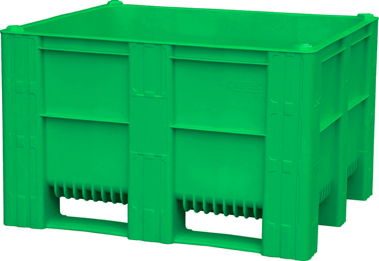 BoxPallet 1200х1000х740 мм сплошной зеленый